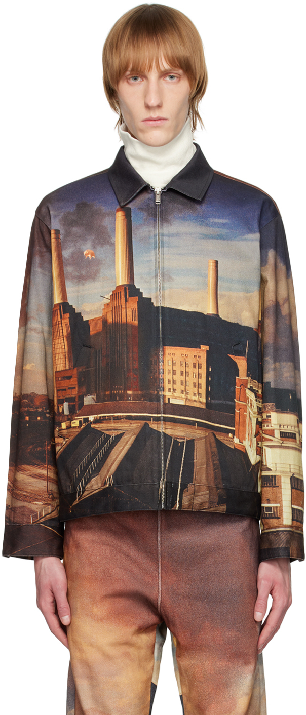 Undercover Pink Floyd Printed Cotton-twill Jacket In Black