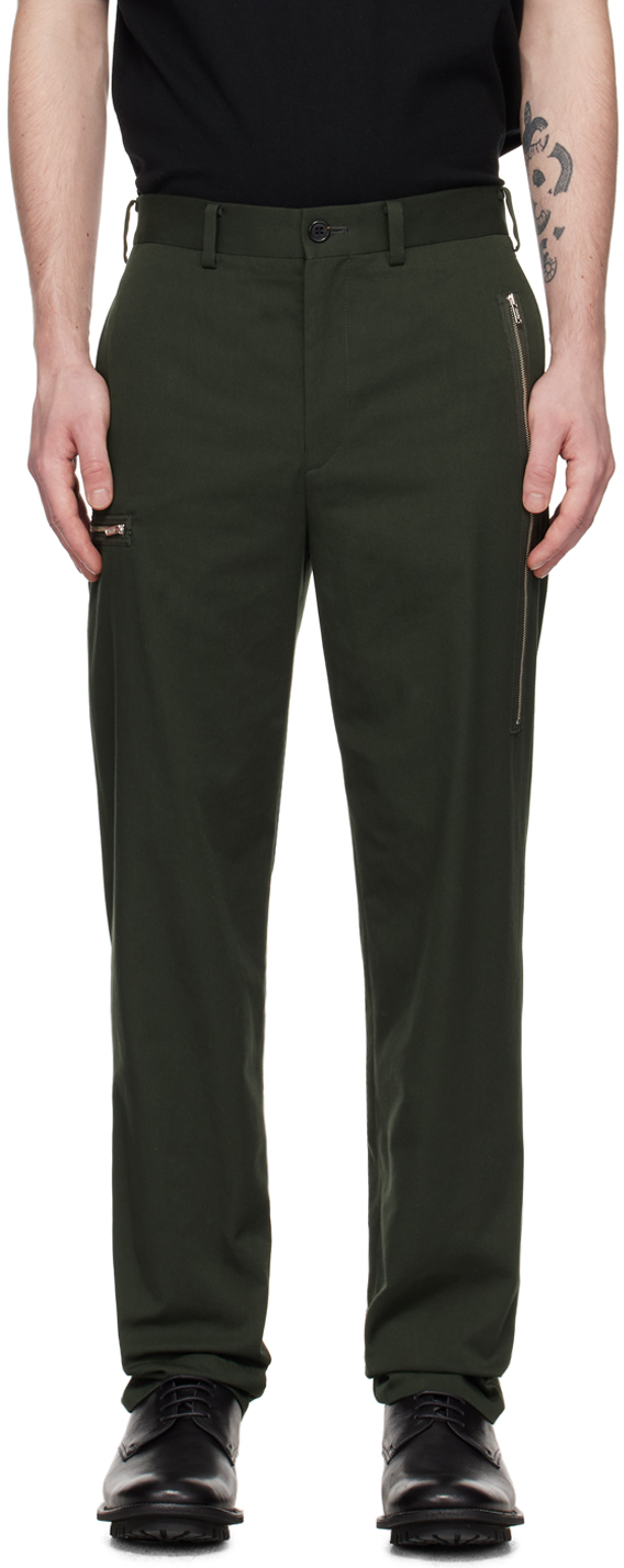 Khaki Zip Trousers