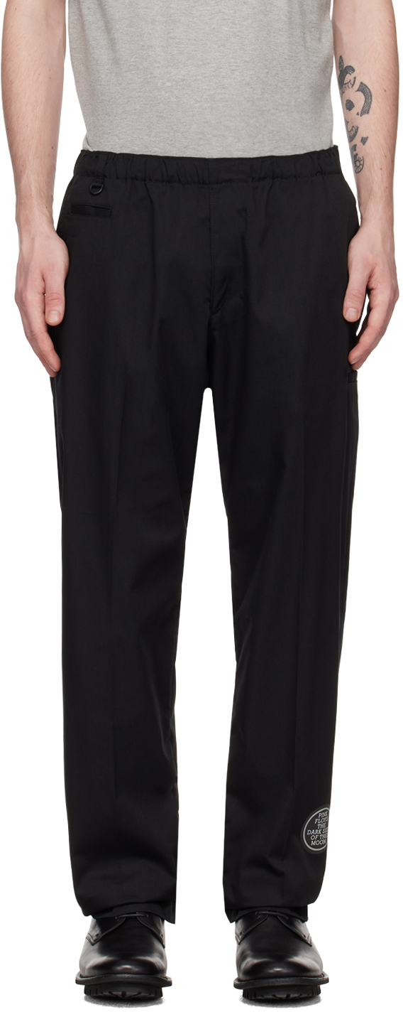 Black Embroidered Trousers by UNDERCOVER on Sale