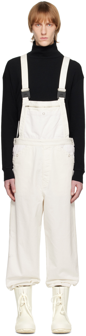 UNDERCOVER OFF-WHITE ADJUSTABLE OVERALLS