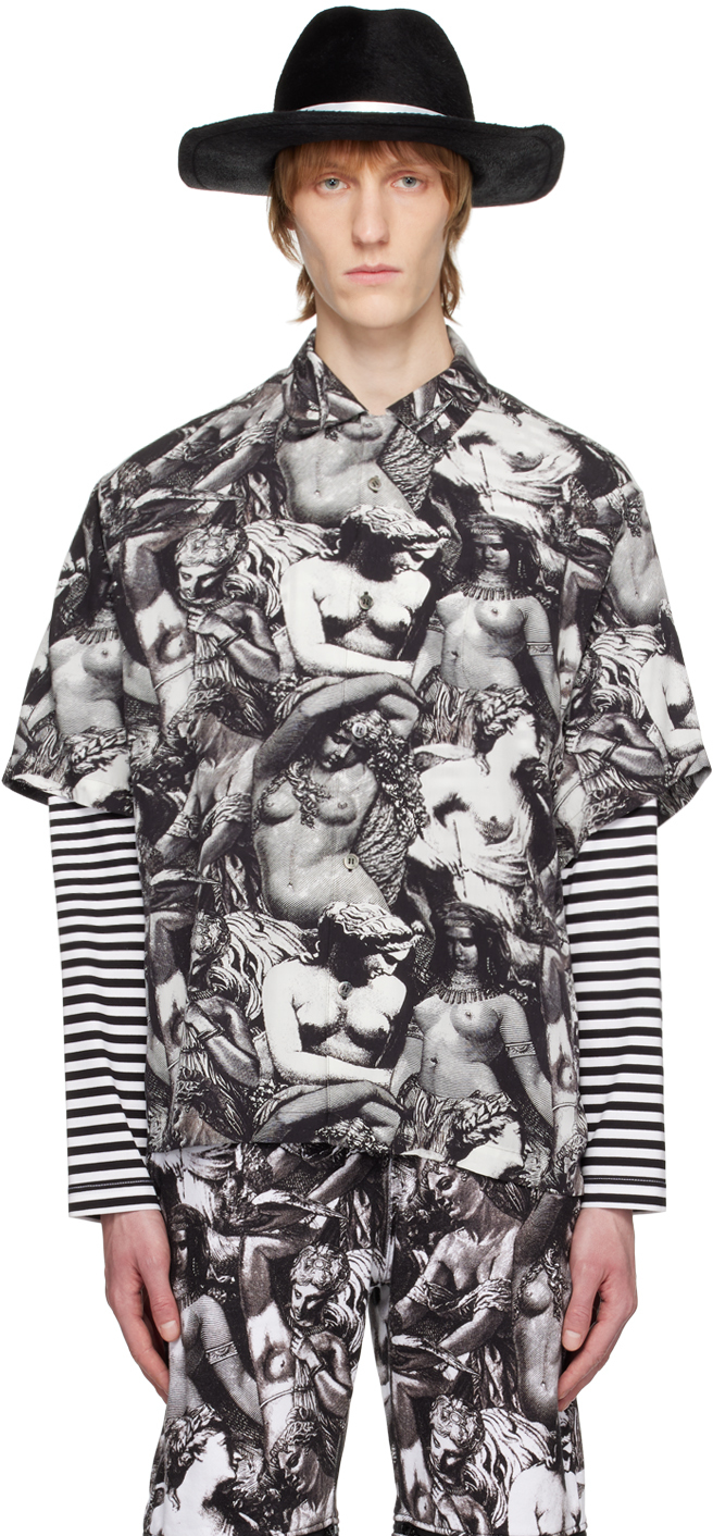 UNDERCOVER: Black Printed Shirt | SSENSE