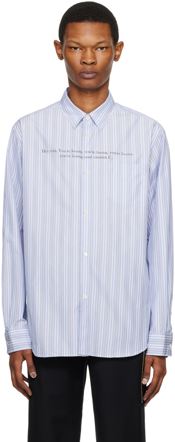 Undercover Blue Printed Shirt In Blue St