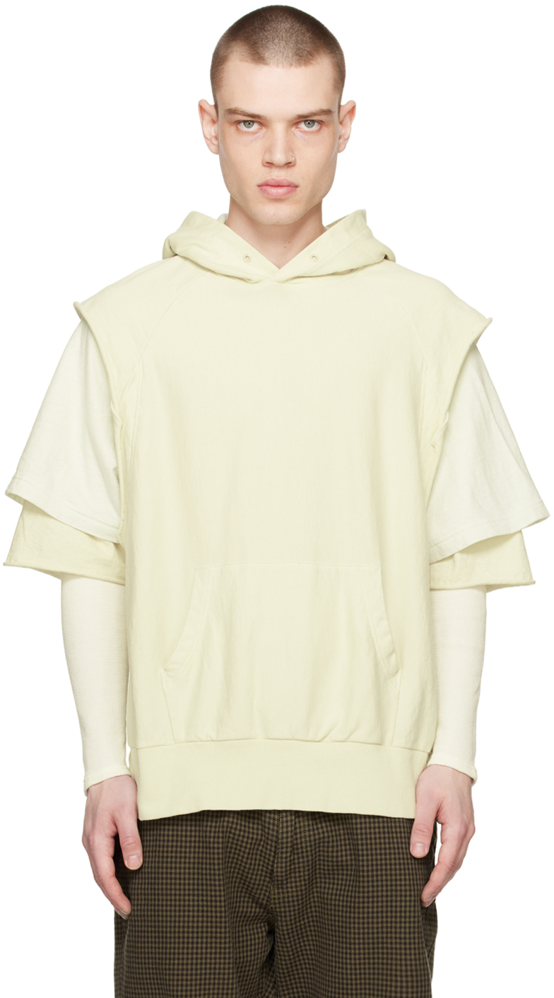 Shop Undercover Off-white Layered Hoodie In Ivory