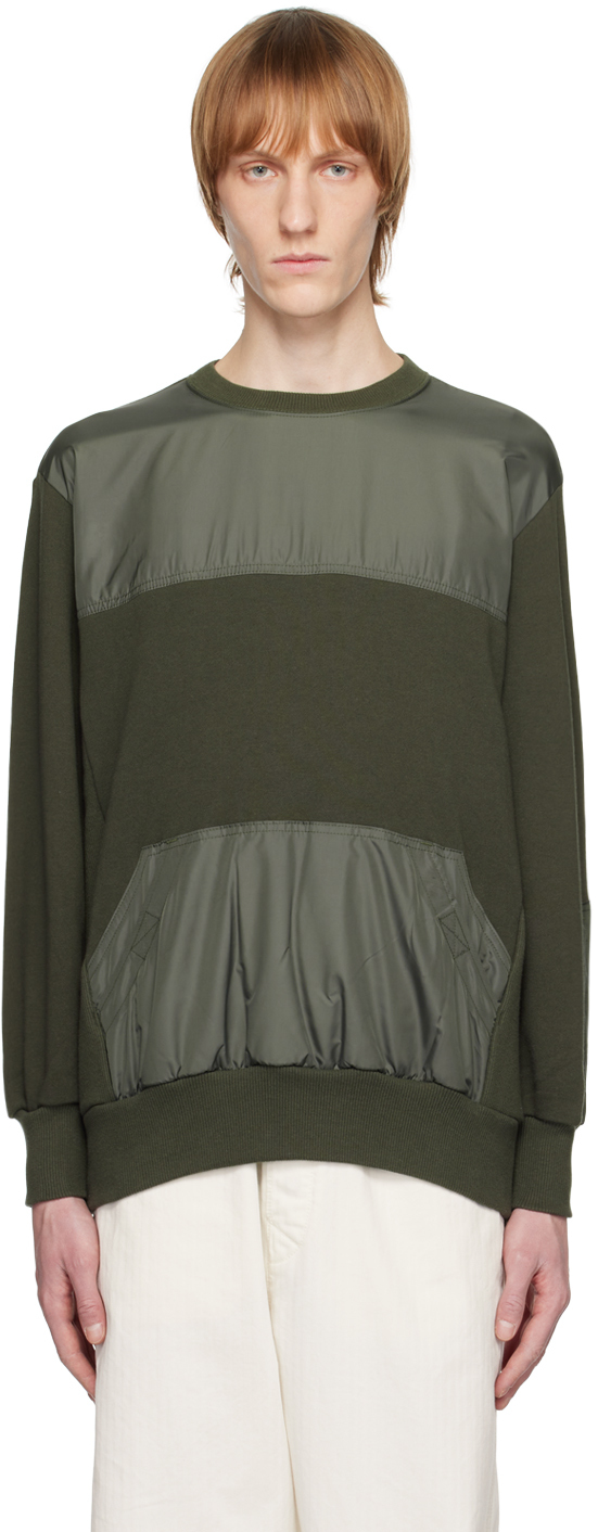 UNDERCOVER: Khaki Paneled Sweatshirt | SSENSE