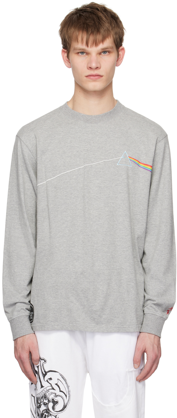 Undercover Grey Print Long Sleeve T-shirt In Top Grey