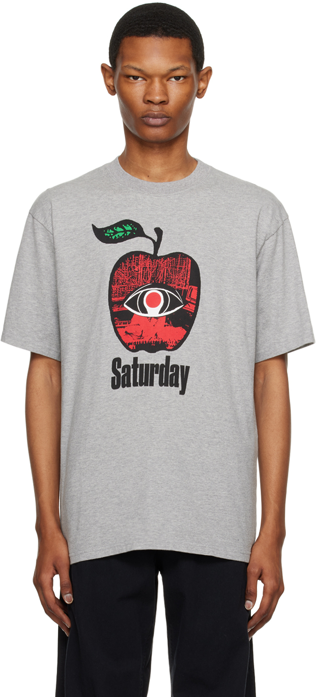 Shop Undercover Gray 'saturday' T-shirt In Top Gray