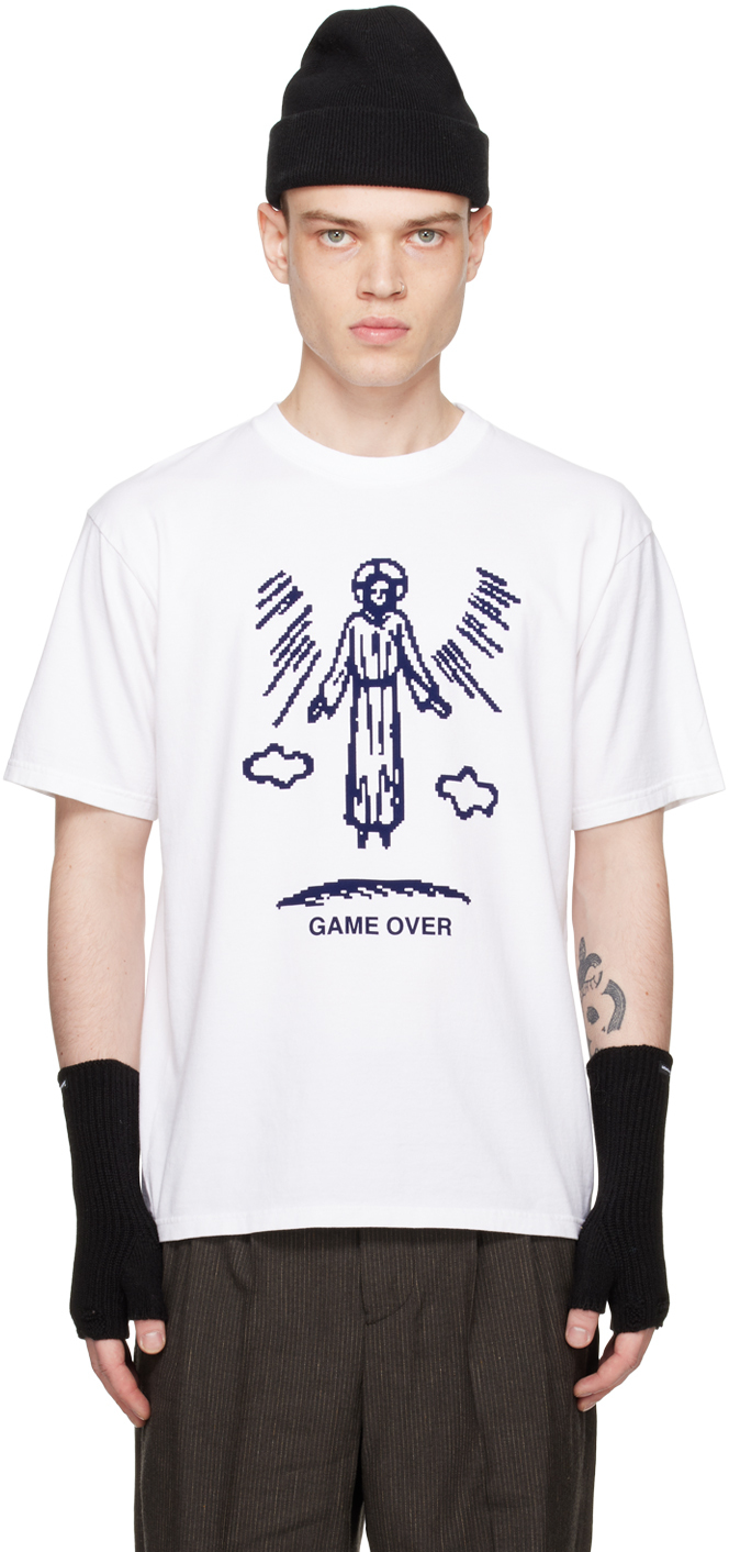 Undercover: White 'Game Over' T-Shirt | SSENSE