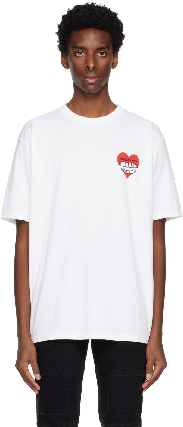 Shop Undercover White Printed T-shirt