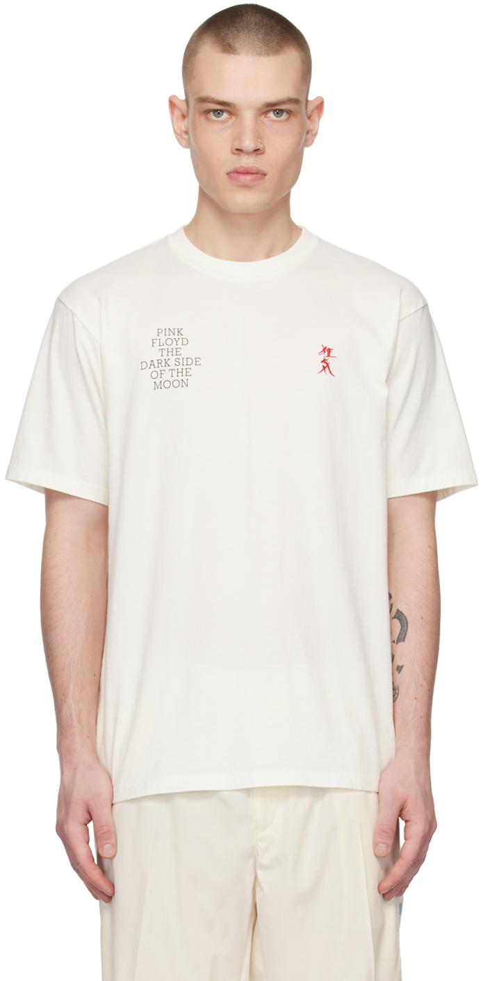 Undercover Off-white Embroidered T-shirt In Ivory