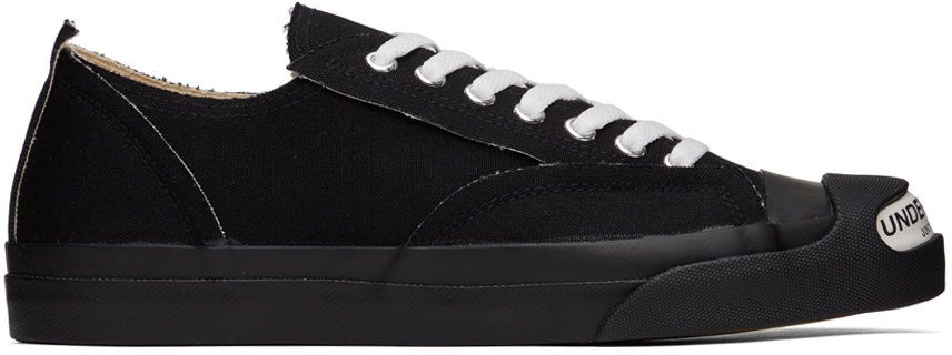 Undercover Canvas Low Top Sneakers In Black