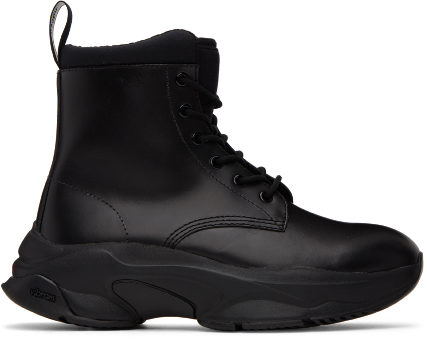 Undercover: Black Polished Boots | SSENSE Canada