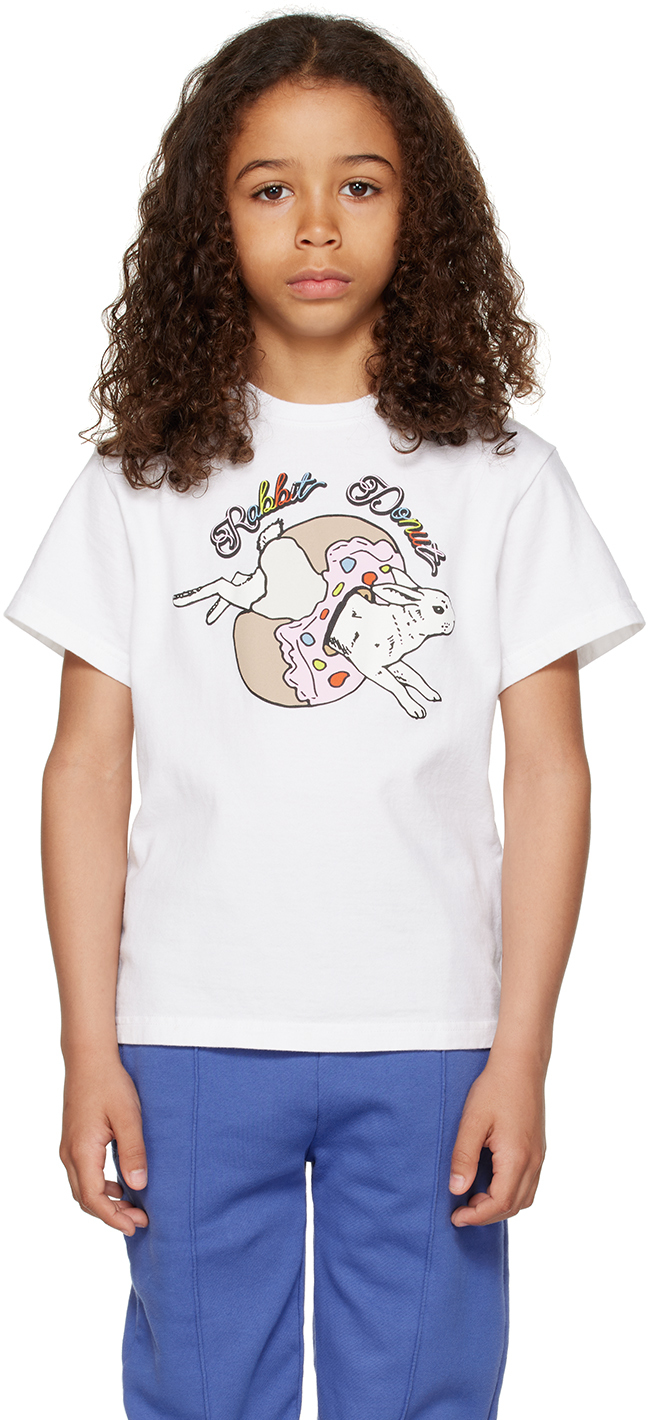 Undercover Kids White 'rabbit Donut' T-shirt