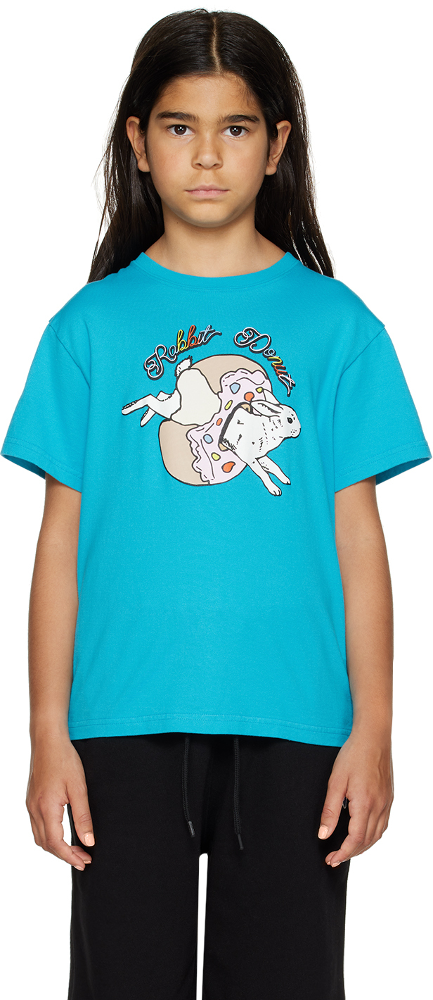 Kids Blue 'Rabbit Donut' T-Shirt by UNDERCOVER on Sale