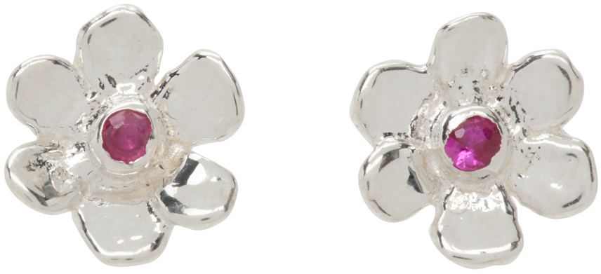 Silver Mini Daisy Earrings