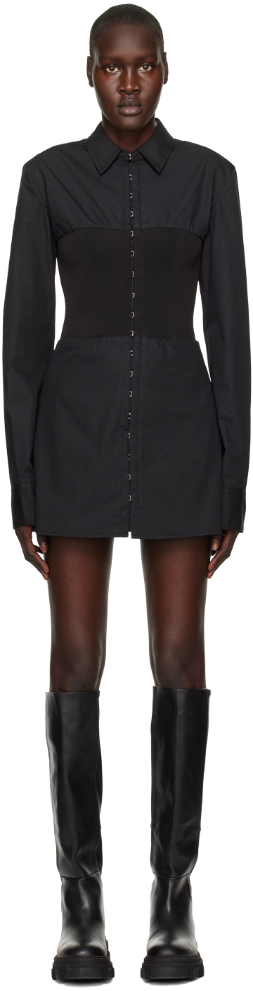 Dion Lee: Black Hook Tube Shirt Dress | SSENSE UK