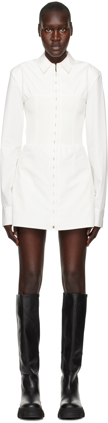 Dion Lee: White Hook Tube Shirt Dress | SSENSE