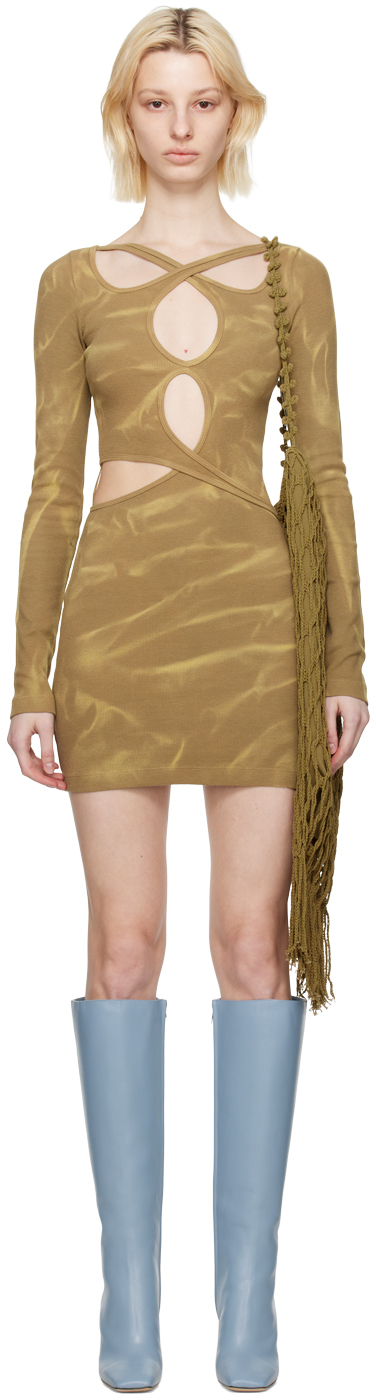 【関税込み】Dion Lee カーキ Interlink ミニドレス Dion Leeのカーキ Interlink ミニドレスがセール中