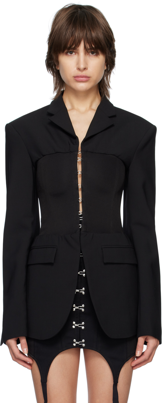 Black Corset Tube Blazer