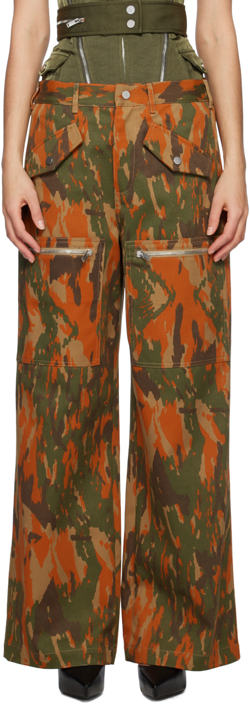 Dion Lee: Tan Camouflage Cargo Pant