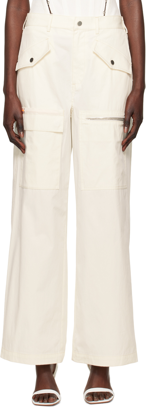 Dion Lee: Off-White Slouchy Trousers | SSENSE Canada