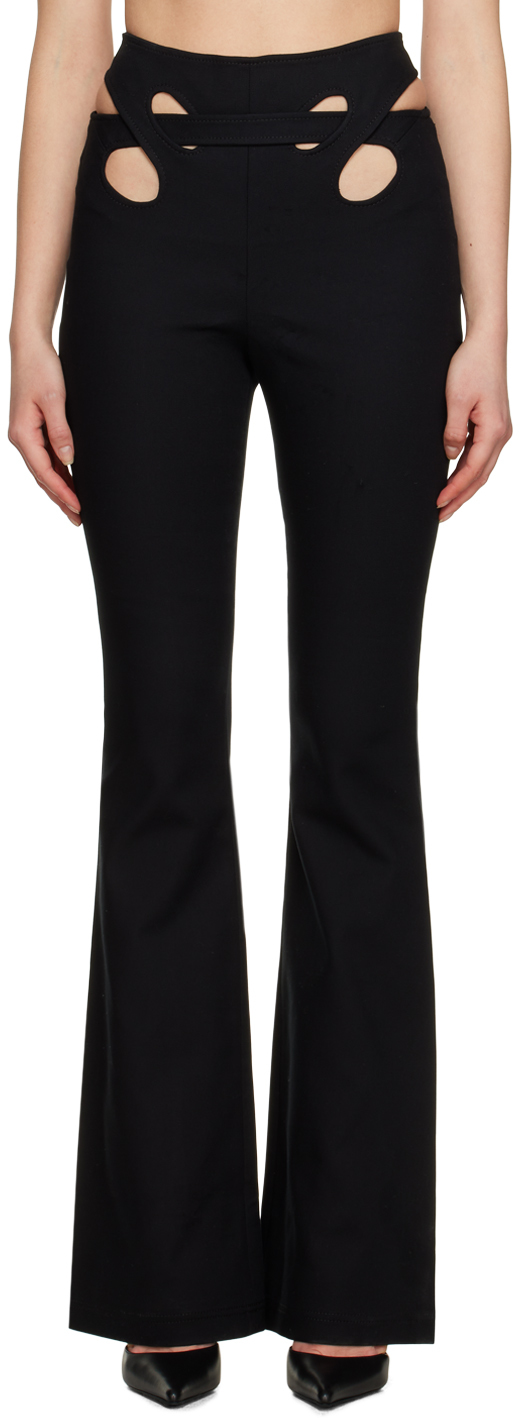 DION LEE Paneled stretch-knit flared pants | Sale up to 70% off | THE OUTNET