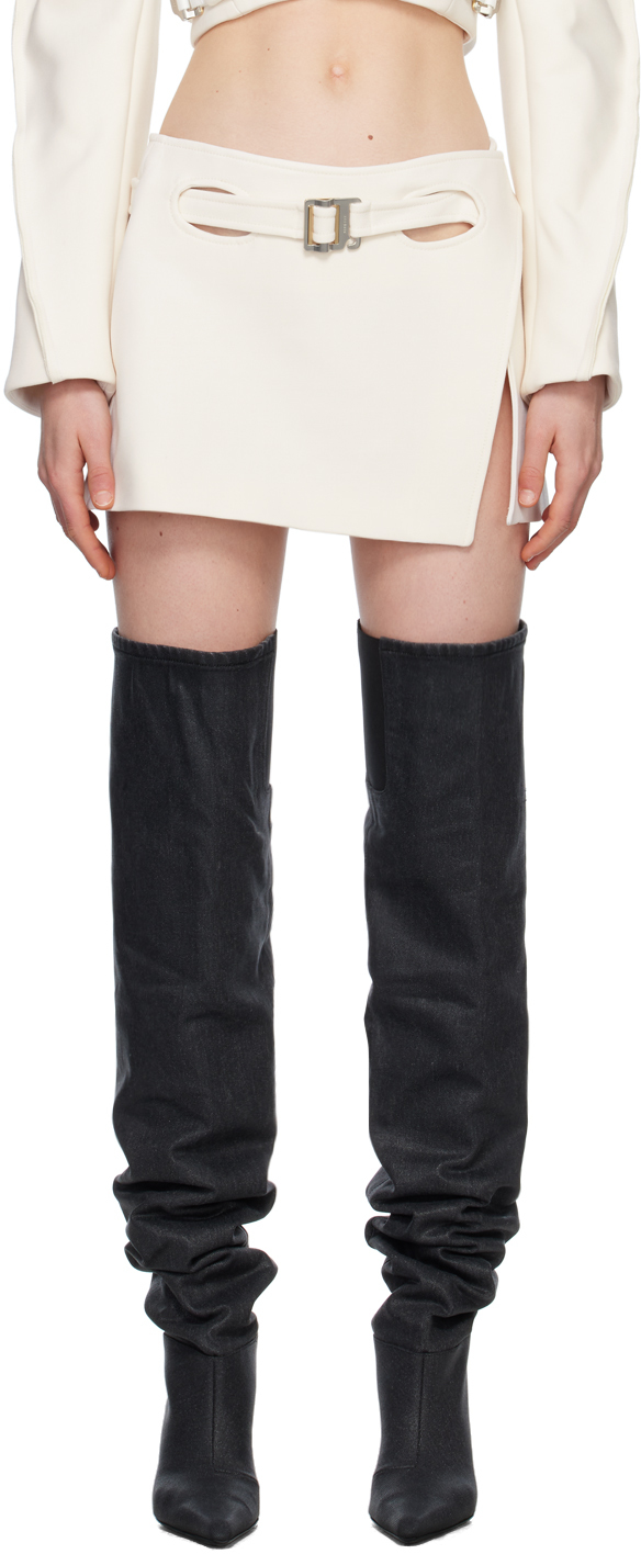 Dion Lee Off-White Interloop Miniskirt