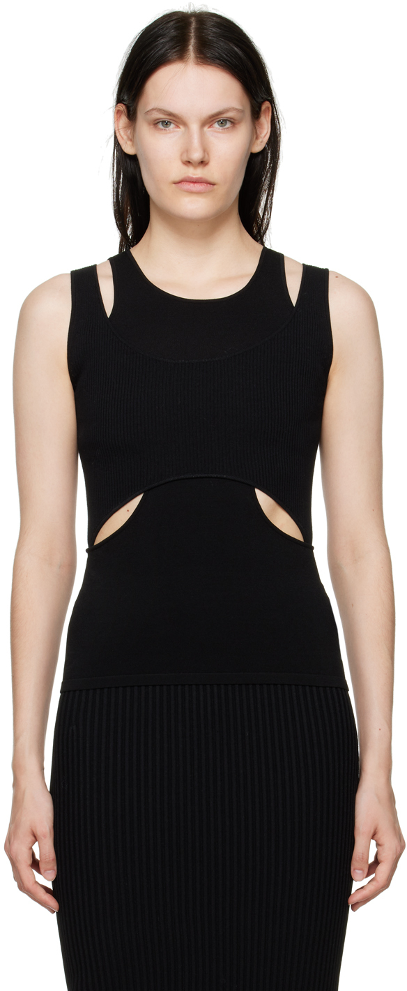 Dion Lee: Black Interlink Tank Top | SSENSE Canada