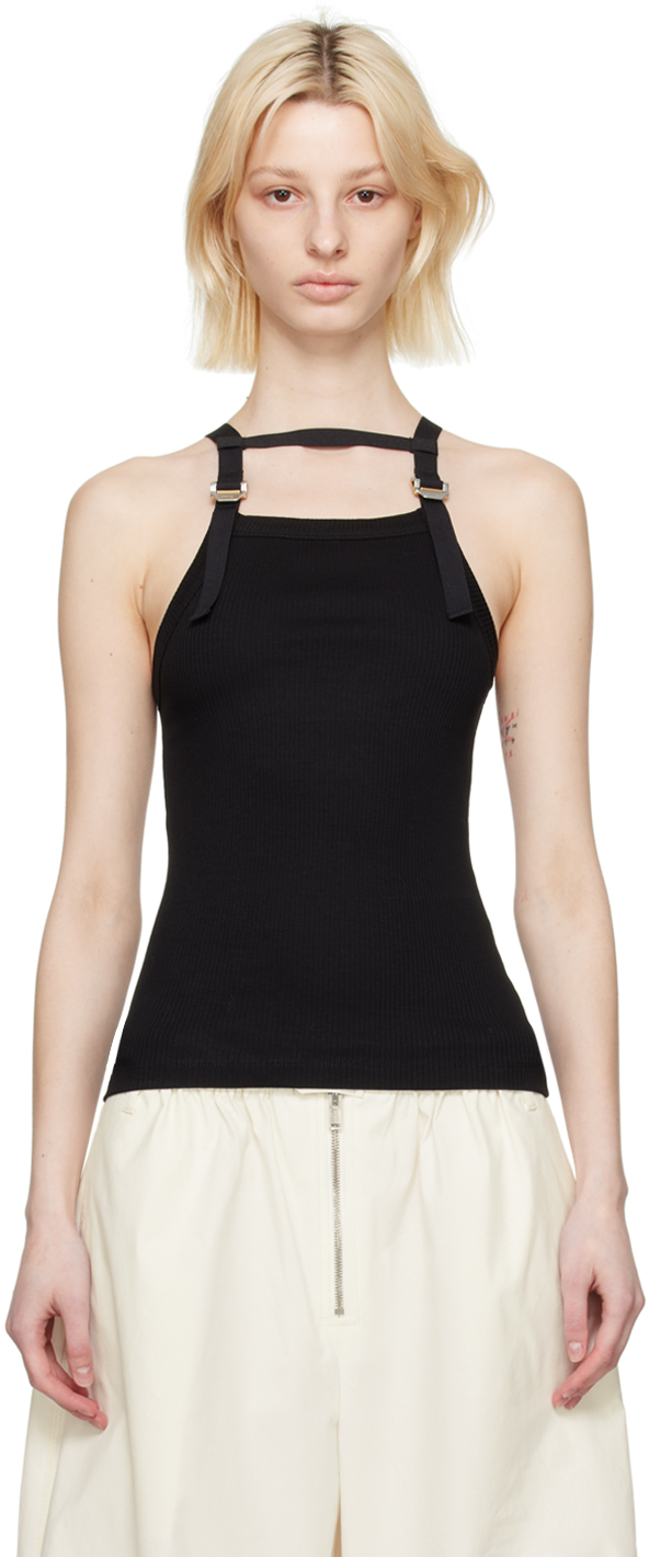 Black Safety Harness Tank Top by Dion Lee on Sale