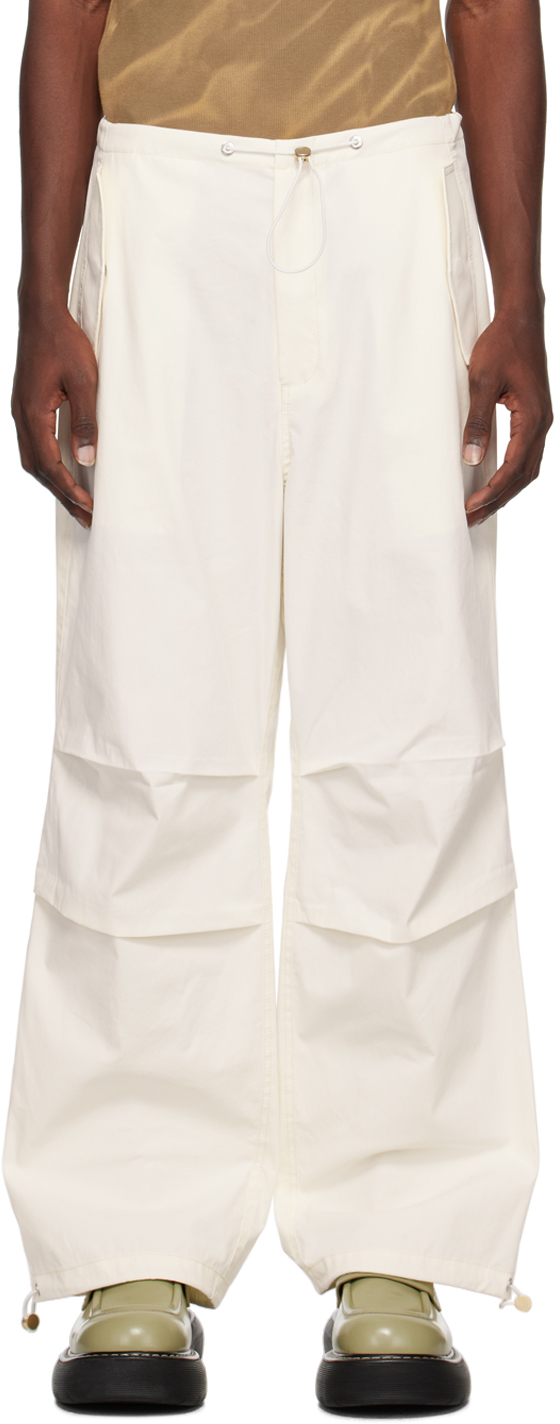 Dion Lee Beige Toggle Parachute Trousers