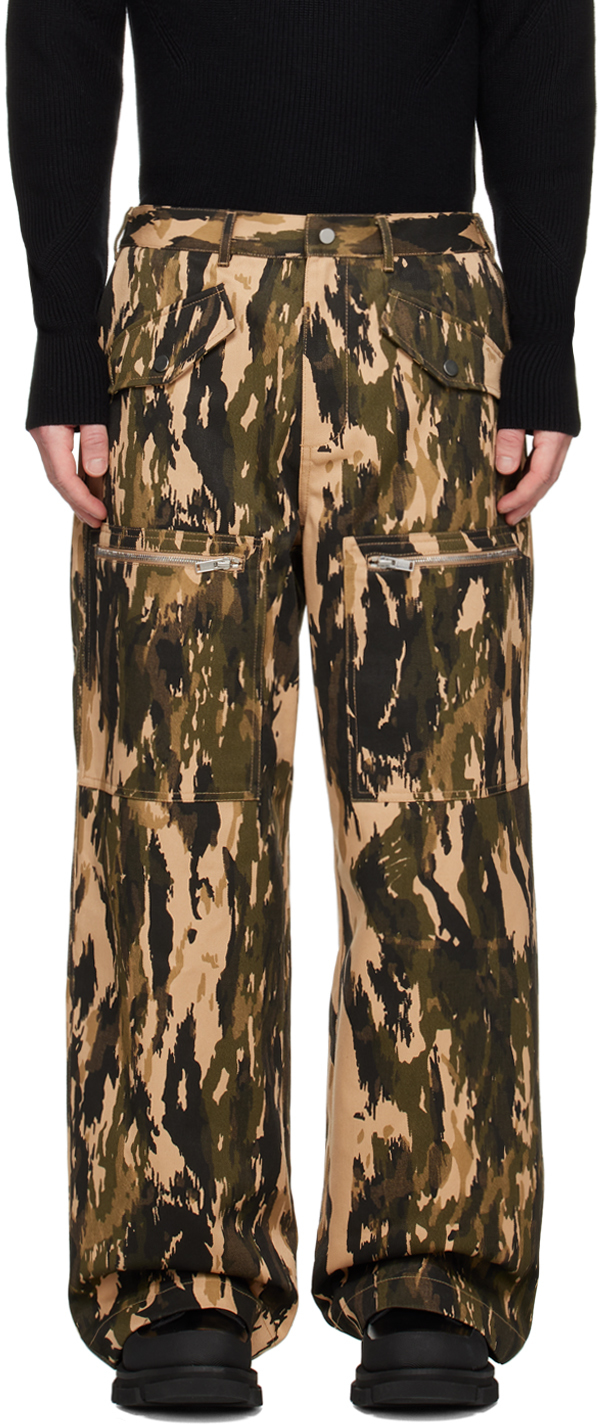 Dion Lee Multicolored Slouchy Pocket Cargo Pants In Multicolour