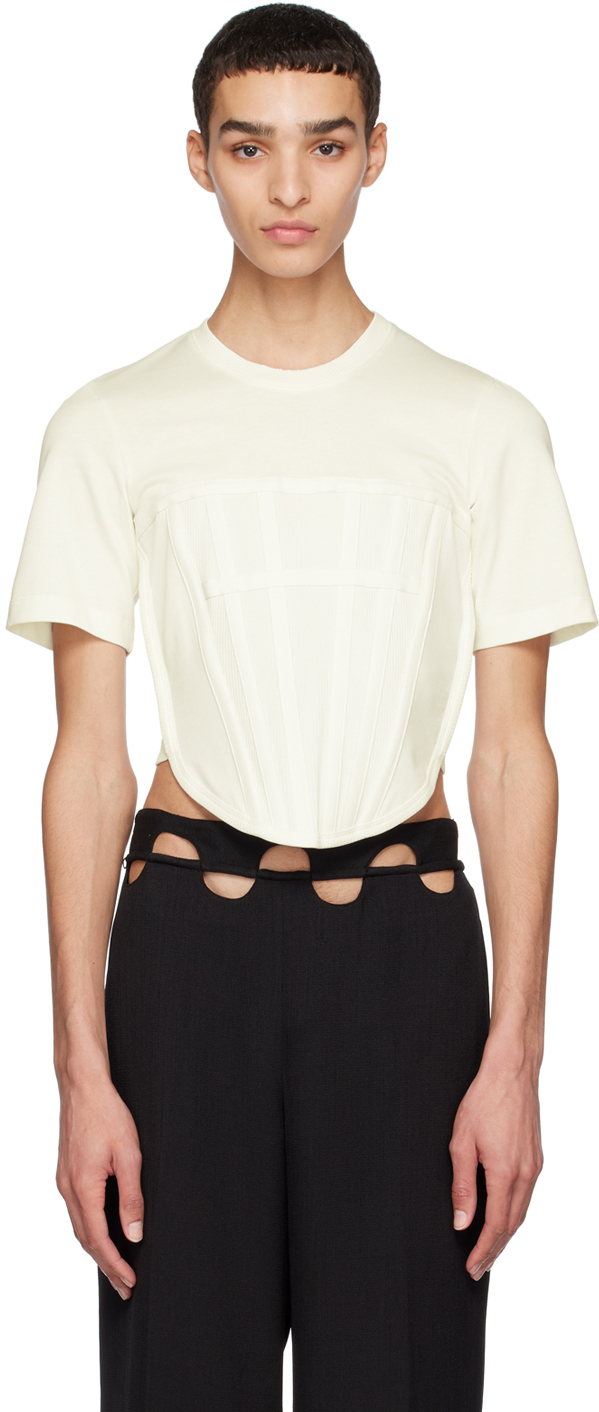 Off-White Corset T-Shirt by Dion Lee on Sale