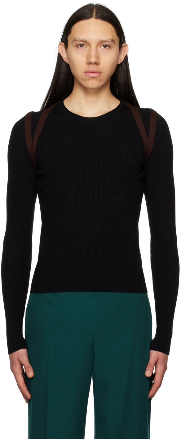 【関税込み】Dion Lee ブラック ハーネス 長袖トップス Dion Leeのブラック ハーネス 長袖トップスがセール中