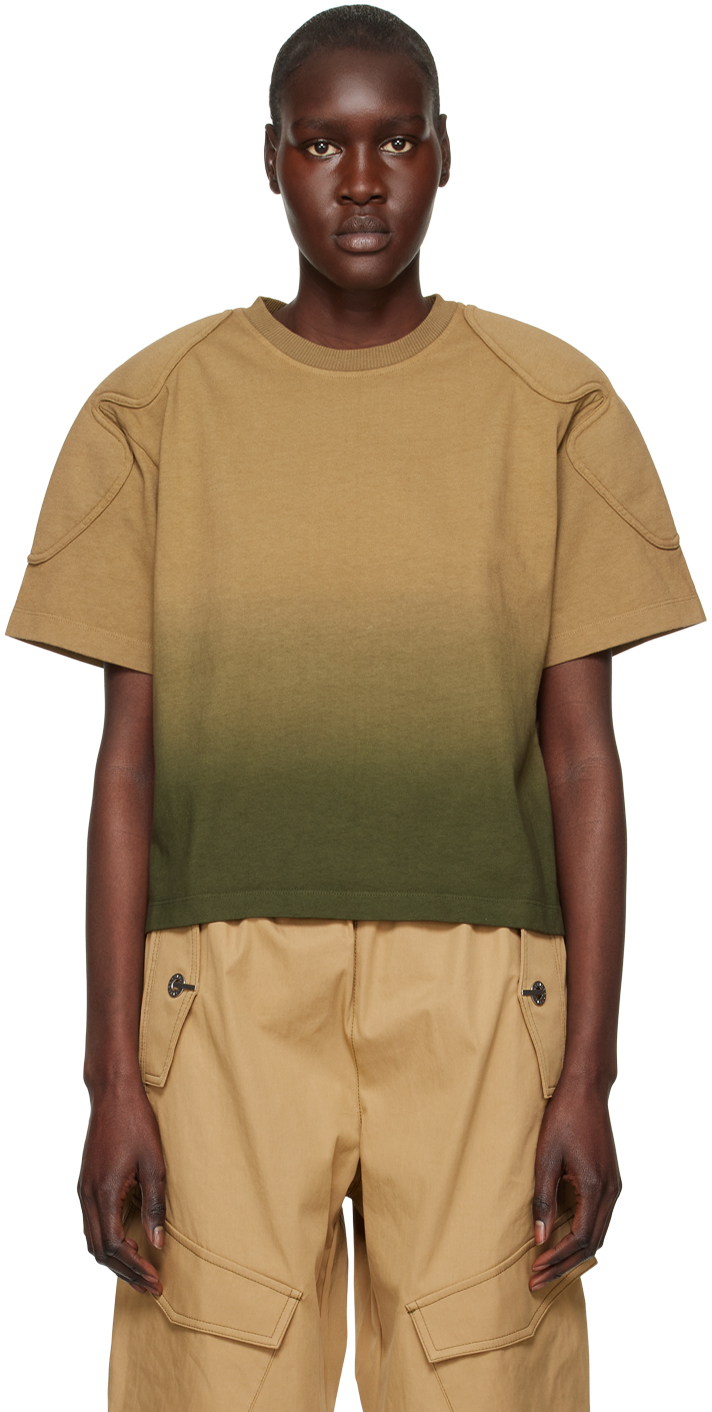 dion lee khaki sunfade t-shirt