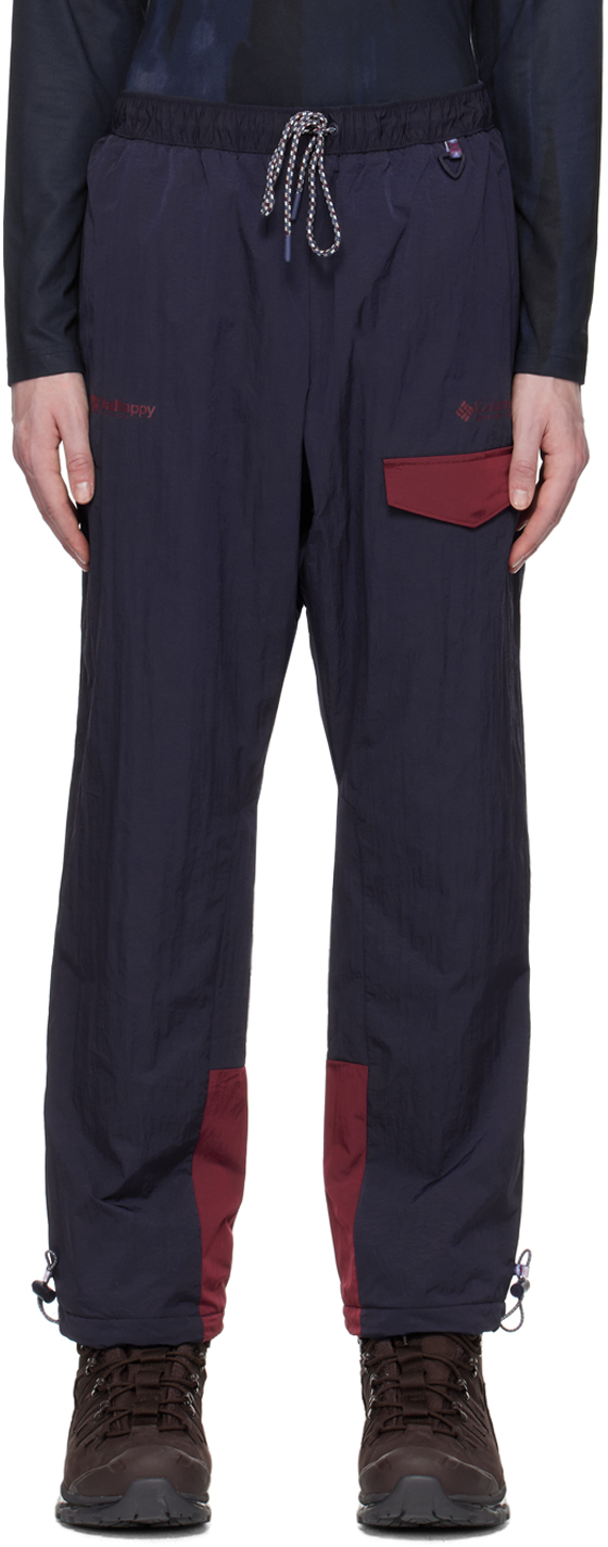 Madhappy Navy Columbia Edition Wind Pants In Dark Nocturnal
