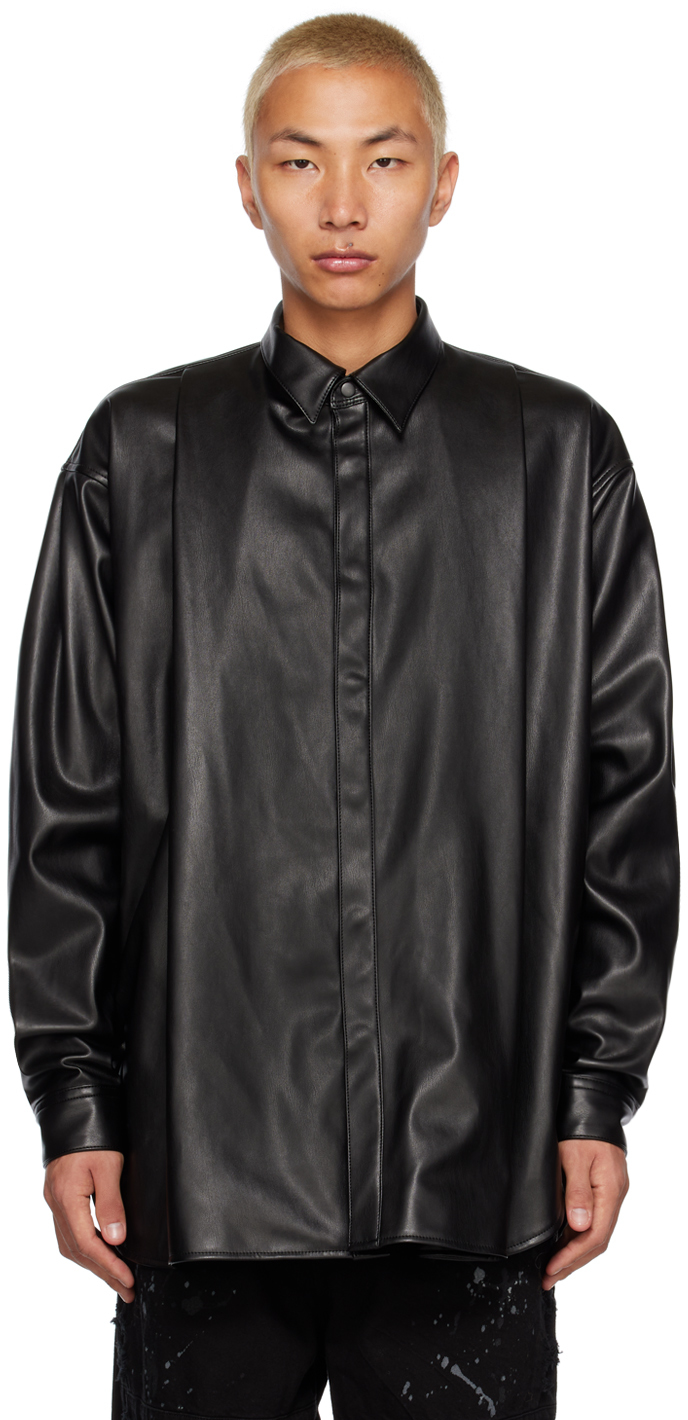 Julius leather-look Cotton Jacket - Farfetch