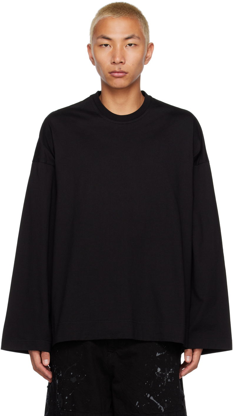 Julius Black Graphic Long Sleeve T-shirt | ModeSens