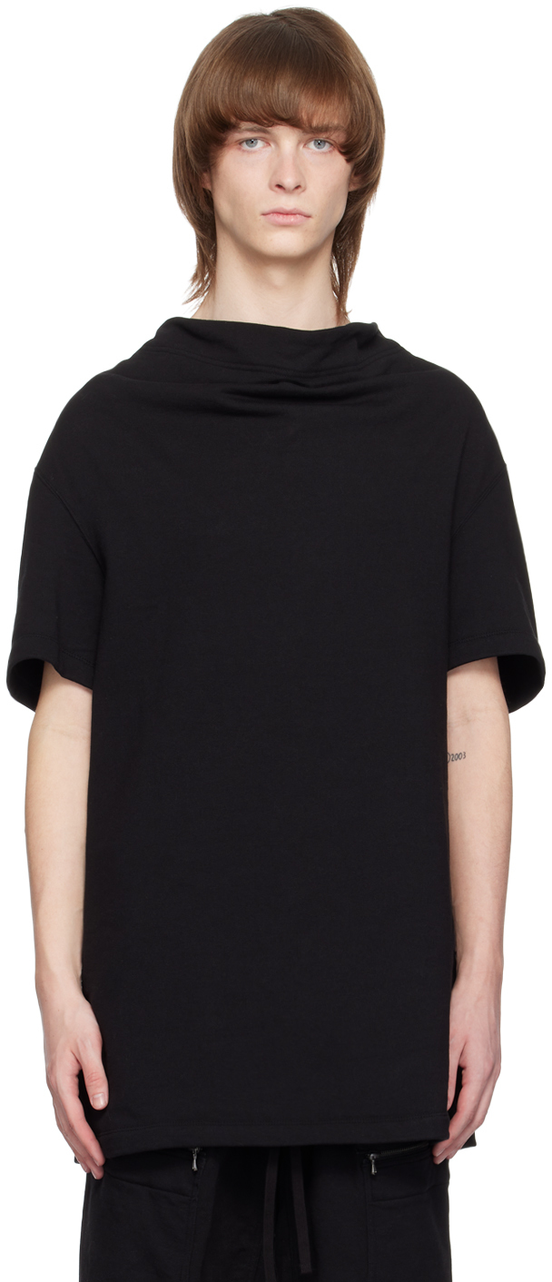 Black Cowl Neck T-Shirt