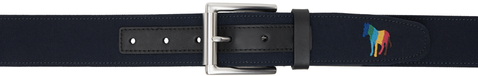 Ps By Paul Smith Buckle-fastening Zebra-detail Belt In Blue