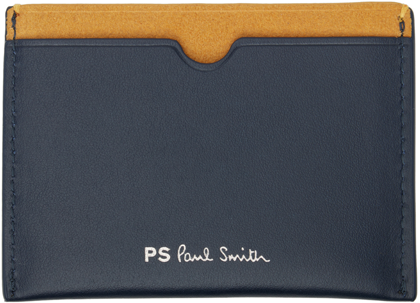 Ps By Paul Smith Navy Embossed Card Holder In 47 Blues