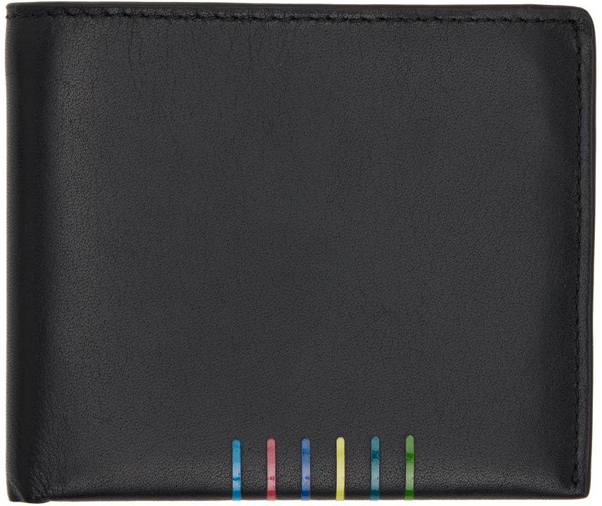 Ps By Paul Smith Black Signature Stripe Wallet