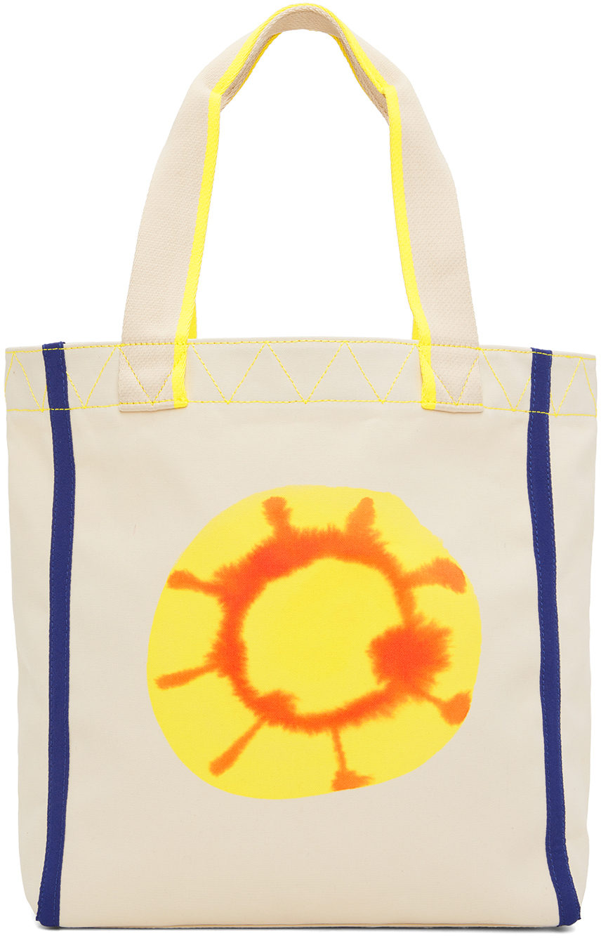 Ps By Paul Smith Recycled Fabric Tote Bag In White