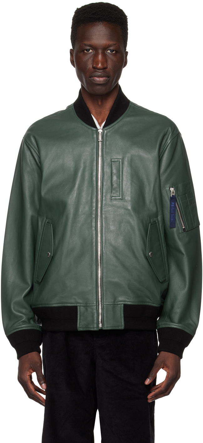Green Military Bomber Jacket by by Smith on
