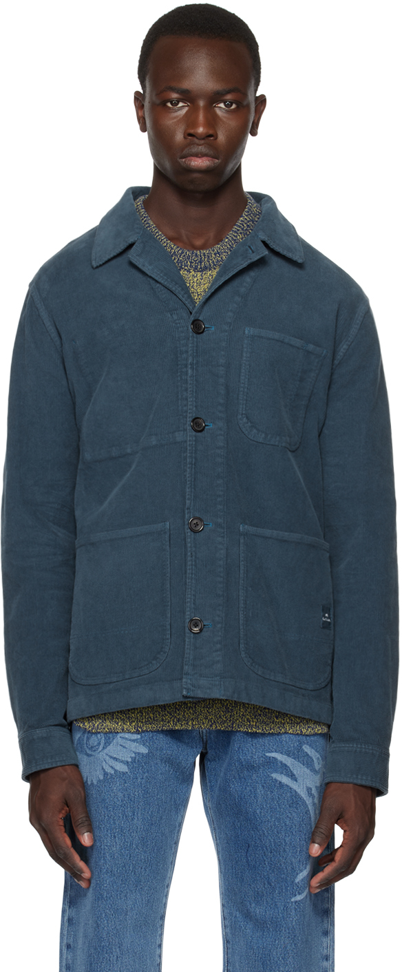 Ps By Paul Smith Blue Pocket Jacket In 46 Blues