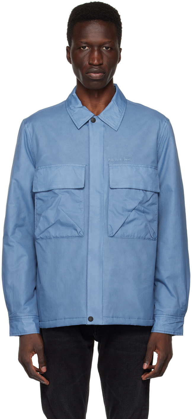 Ps By Paul Smith Blue Insulated Jacket In 43 Blues