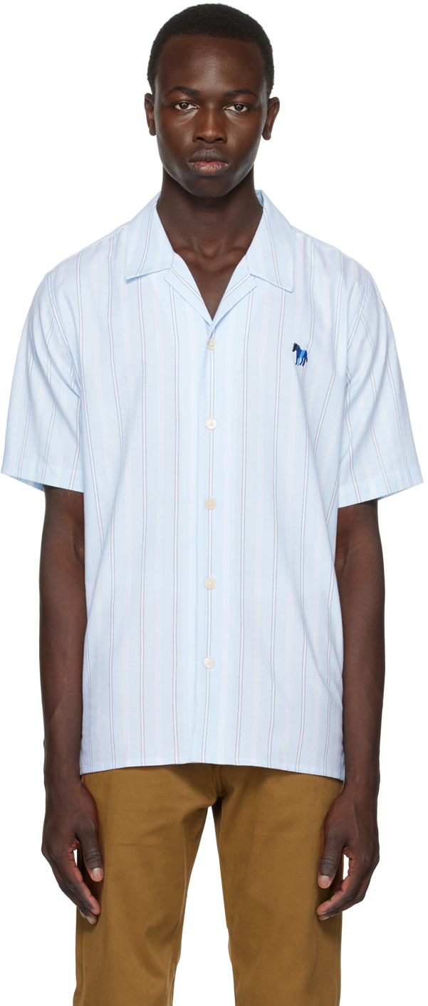 Ps By Paul Smith Blue Striped Shirt