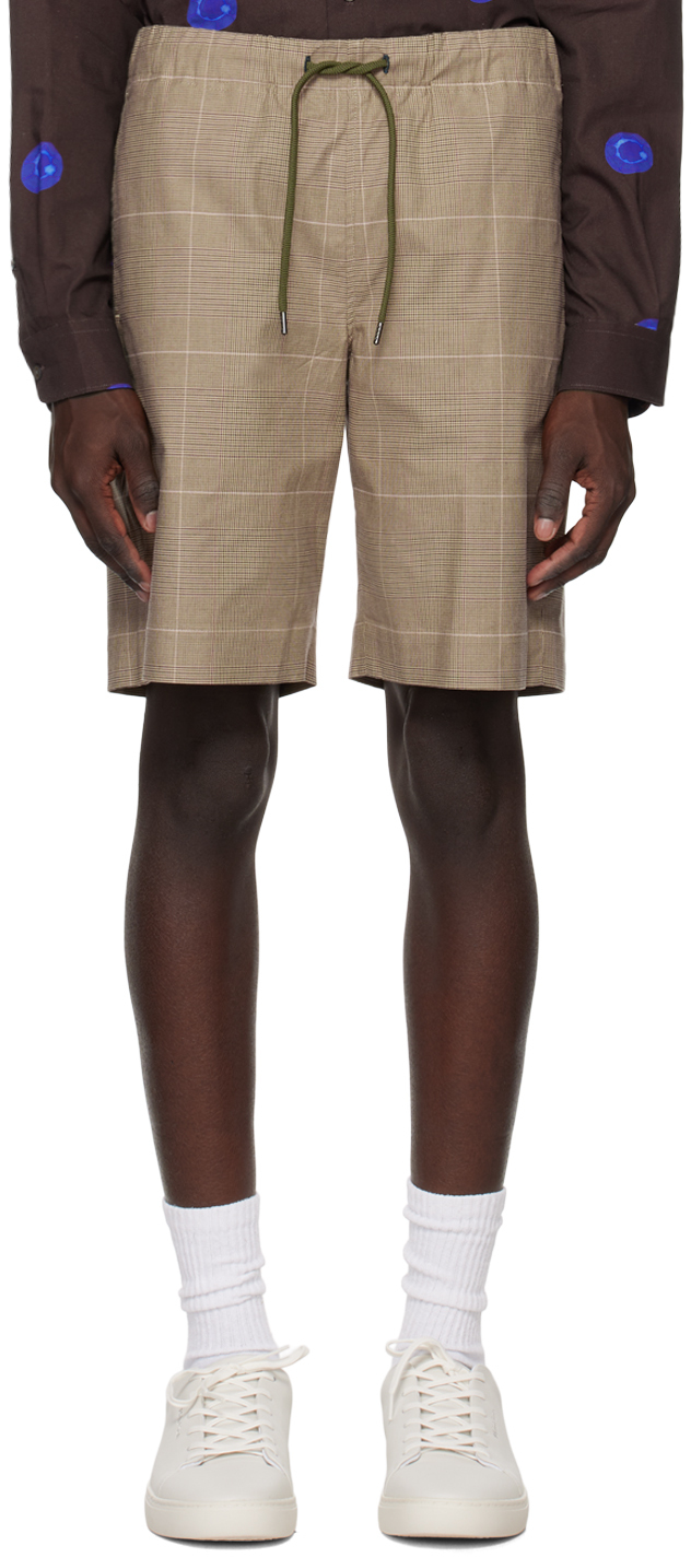 Ps By Paul Smith Brown Glen Check Shorts