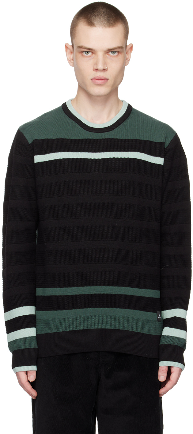 Ps By Paul Smith Black Striped Sweater In 79 Blacks