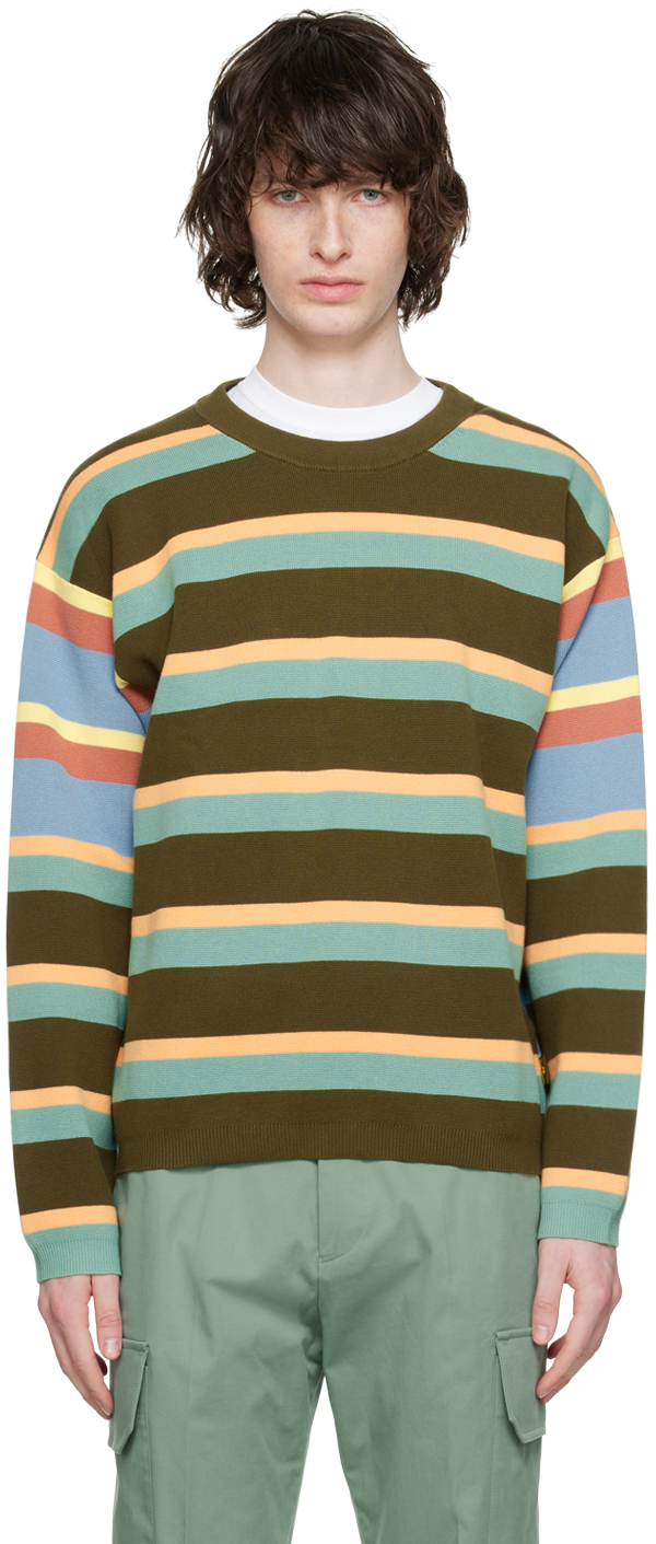 PS BY PAUL SMITH MULTICOLOR MIX-UP STRIPE SWEATER