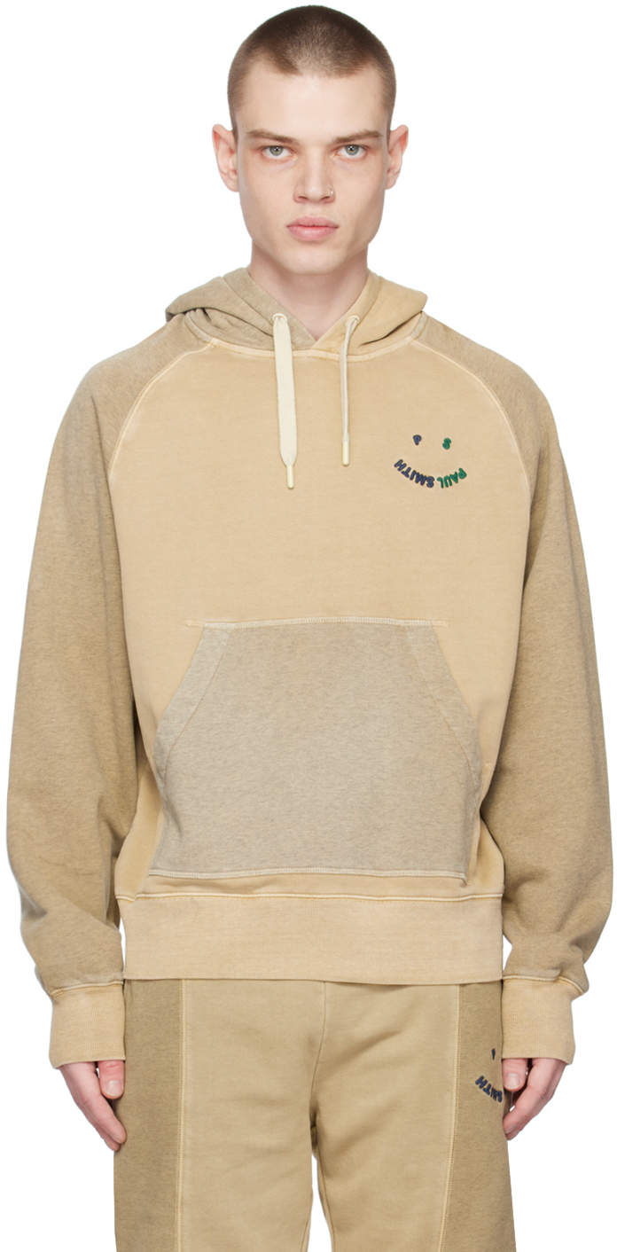 Ps By Paul Smith Khaki Happy Hoodie In Brown