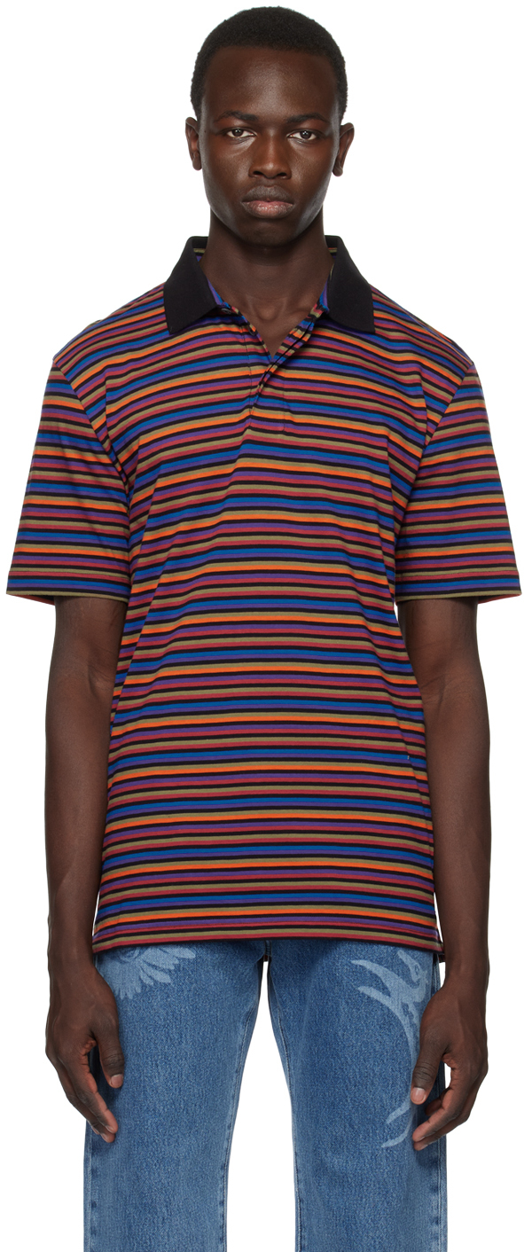 Ps By Paul Smith Striped Polo. In Multicolour